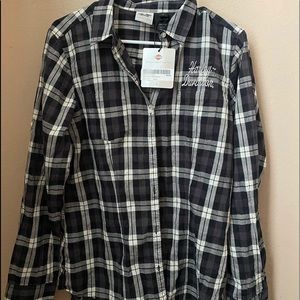 Harley Davidson plaid-long sleeve button up